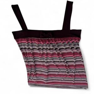 Striped Pink and Brown Women's Dress